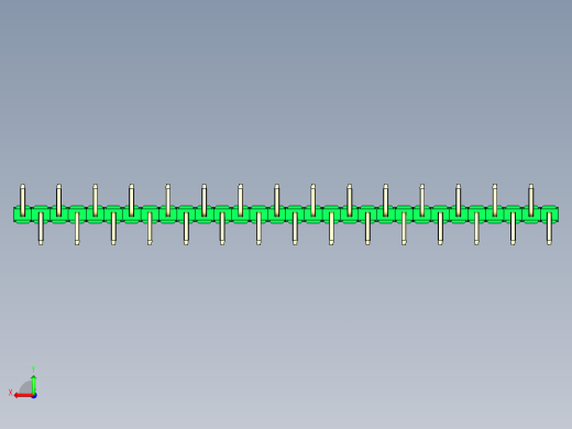 彩色公排针 100mil 2.54mm 系列-DS1022_green_30p_100mil_Type_SMT_R2_rev1.0后视缩略图