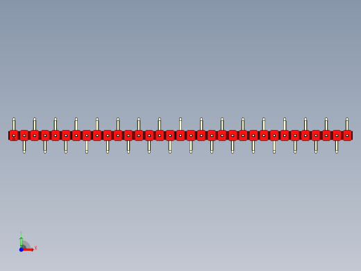 彩色公排针 100mil 2.54mm 系列-DS1022_red_33p_100mil_Type_SMT_R1_rev1.0前视缩略图