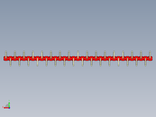 彩色公排针 100mil 2.54mm 系列-DS1022_red_33p_100mil_Type_SMT_R1_rev1.0后视缩略图