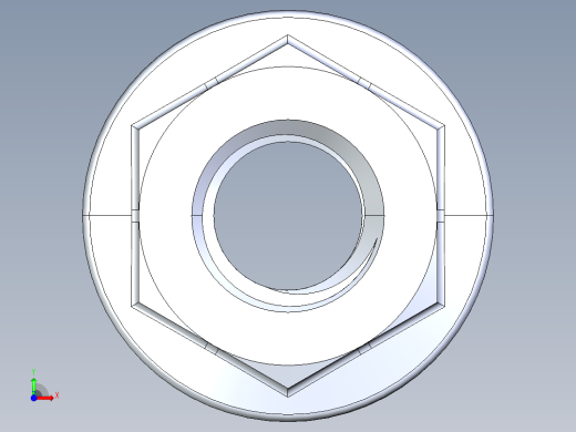 公制法兰螺母-FN M8x1.25.STEP前视缩略图