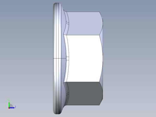 公制法兰螺母-FN M8x1.25.STEP左视缩略图