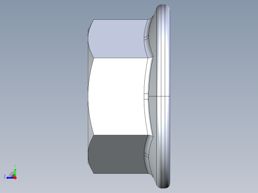 公制法兰螺母-FN M8x1.25.STEP右视缩略图