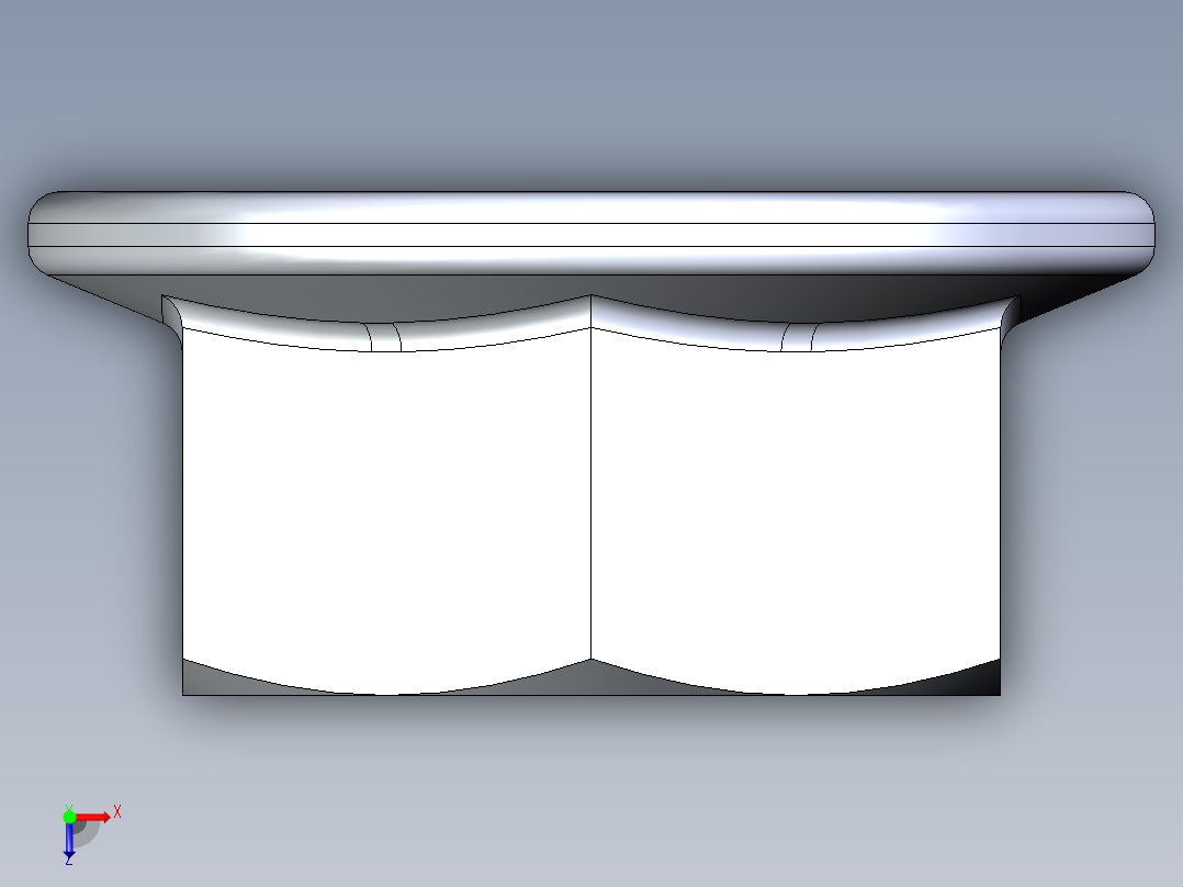 公制法兰螺母-FN M8x1.25.STEP俯视图