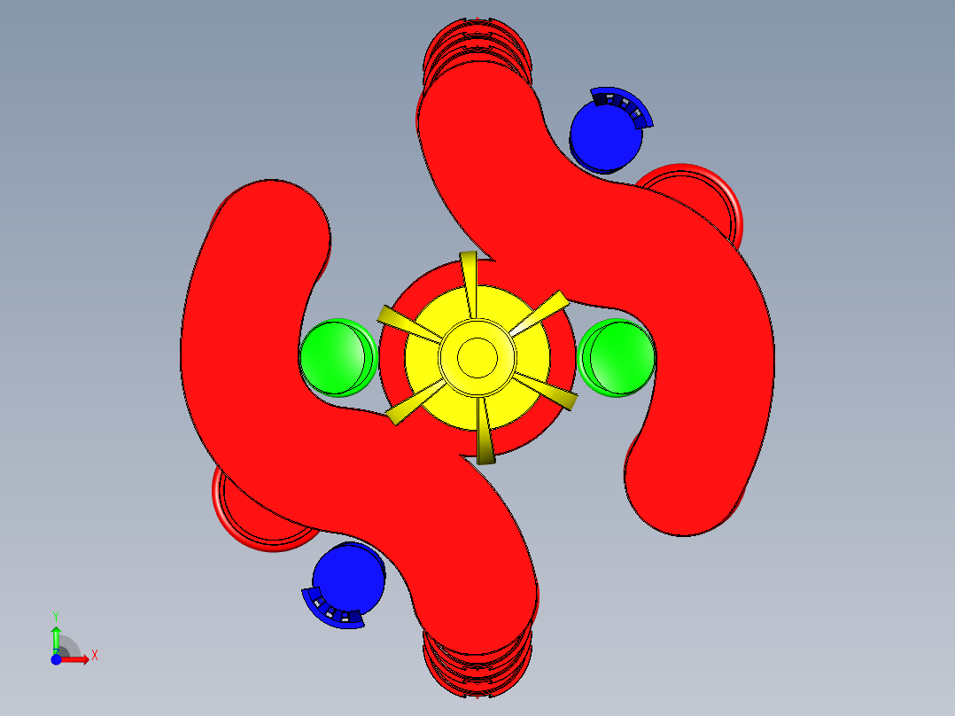 S型书桌——创意组合前视图