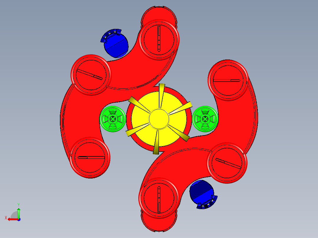 S型书桌——创意组合后视图