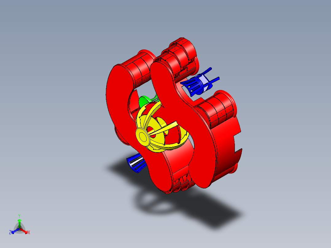 S型书桌——创意组合正等轴测图