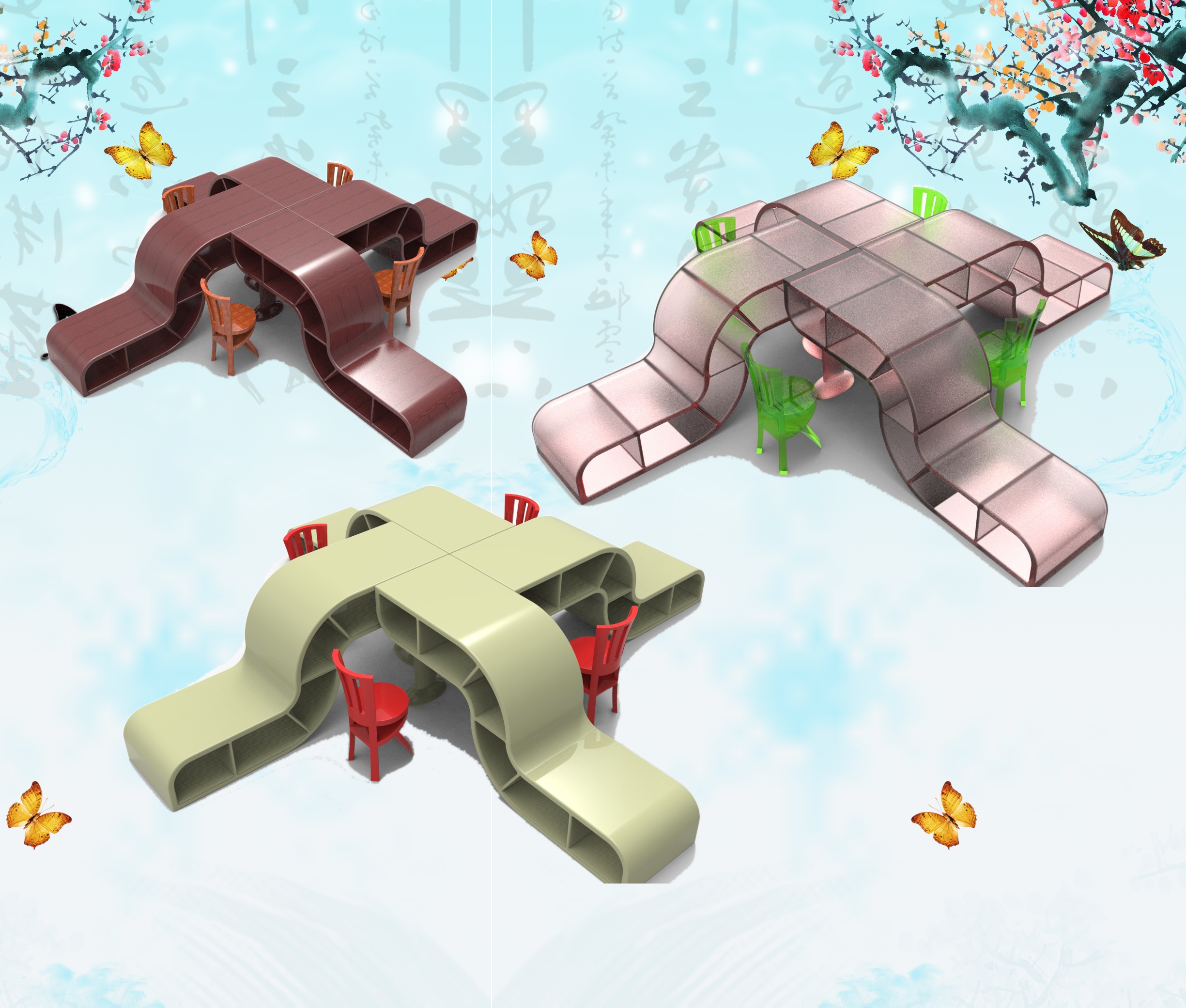 S型书桌——创意组合