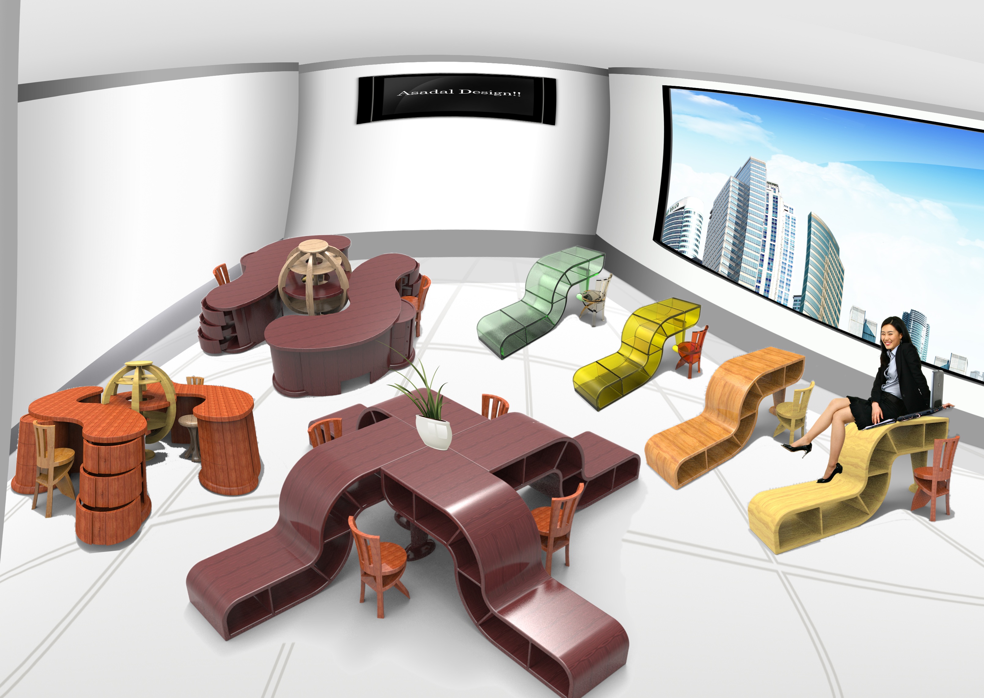 S型书桌——创意组合