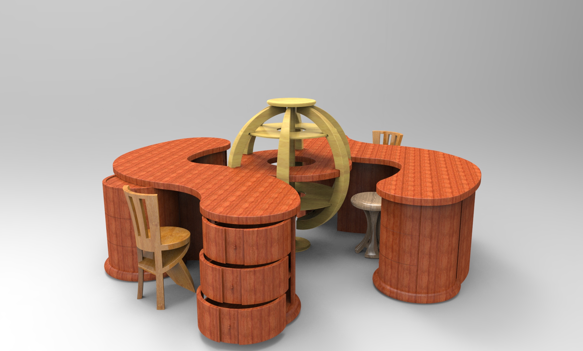 S型书桌——创意组合