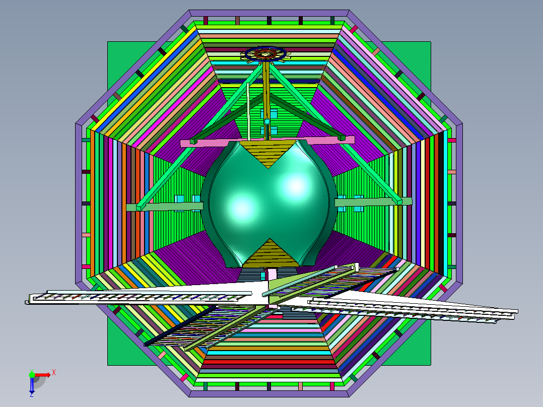 木质园林风车俯视图