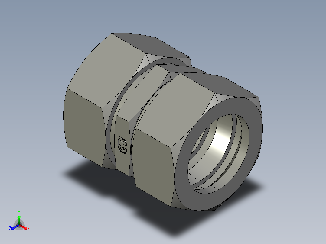 卡套式工业通用硬管接头EO Union G35ZLCF正等轴测图