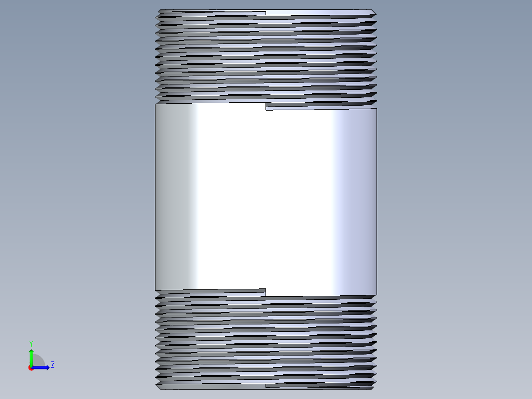 CPVC管件33-Sch80_Nipple_MPTxMPT_9861-343_3in x 6in左视图