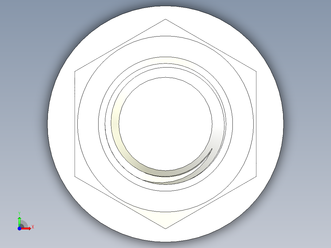 螺栓和六角螺母-1 34 - 5 UNC前视图