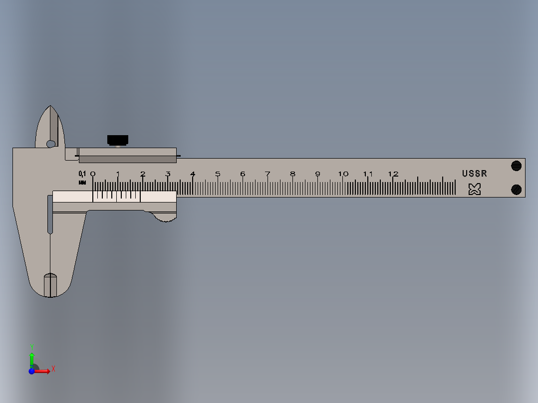 游标卡尺前视图