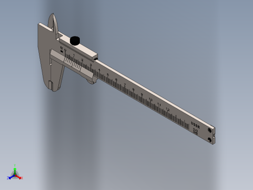 游标卡尺正等轴测缩略图