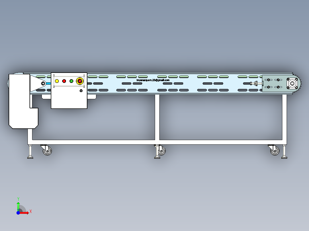 输送线模块前视图