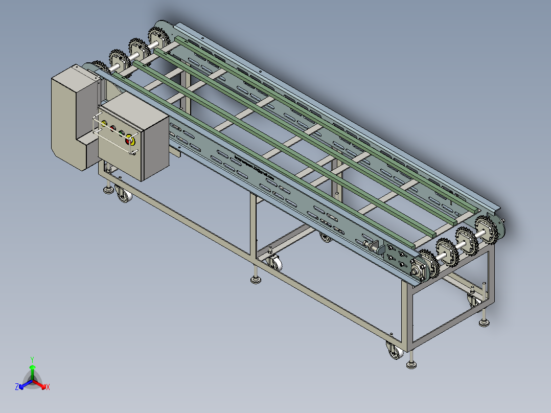 输送线模块正等轴测图