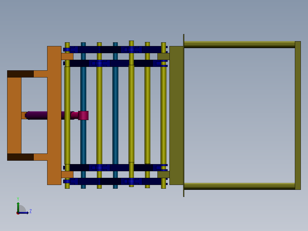 升降式楼梯平台左视图