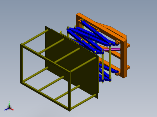 升降式楼梯平台正等轴测缩略图