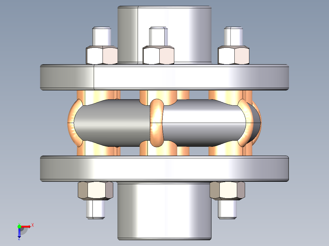 弹性联轴器5俯视图