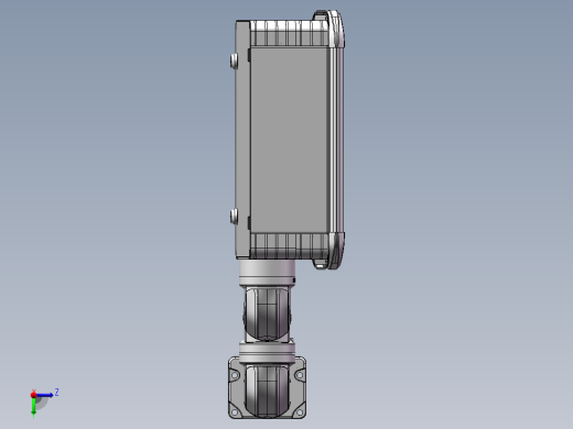 向上墙座+90度箱体连接器+控制箱左视缩略图