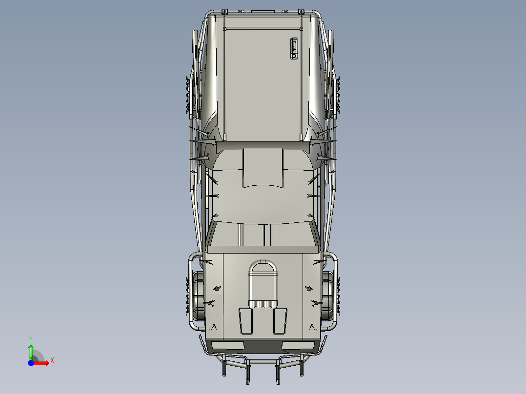 疯狂麦克斯越野车模型3D图纸 CATIA设计 附STP格式前视图