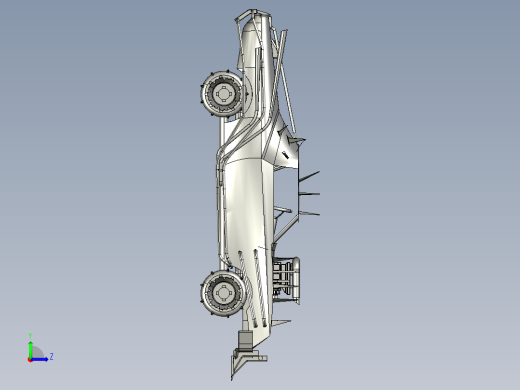 疯狂麦克斯越野车模型3D图纸 CATIA设计 附STP格式左视缩略图
