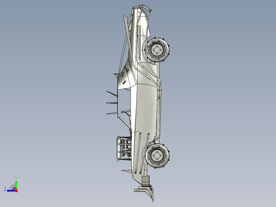 疯狂麦克斯越野车模型3D图纸 CATIA设计 附STP格式右视图