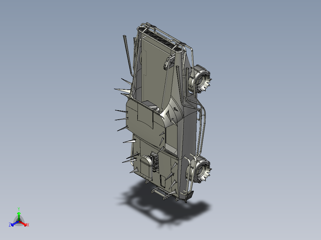 疯狂麦克斯越野车模型3D图纸 CATIA设计 附STP格式正等轴测图