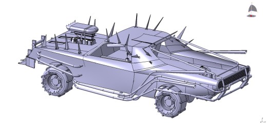 疯狂麦克斯越野车模型3D图纸 CATIA设计 附STP格式缩略图