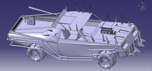 疯狂麦克斯越野车模型3D图纸 CATIA设计 附STP格式缩略图