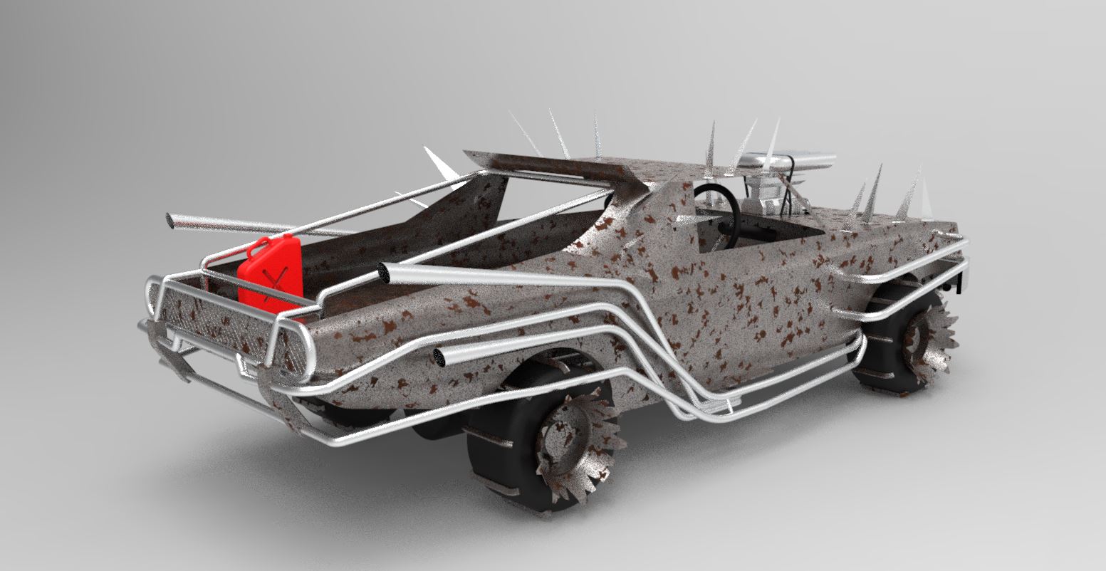 疯狂麦克斯越野车模型3D图纸 CATIA设计 附STP格式