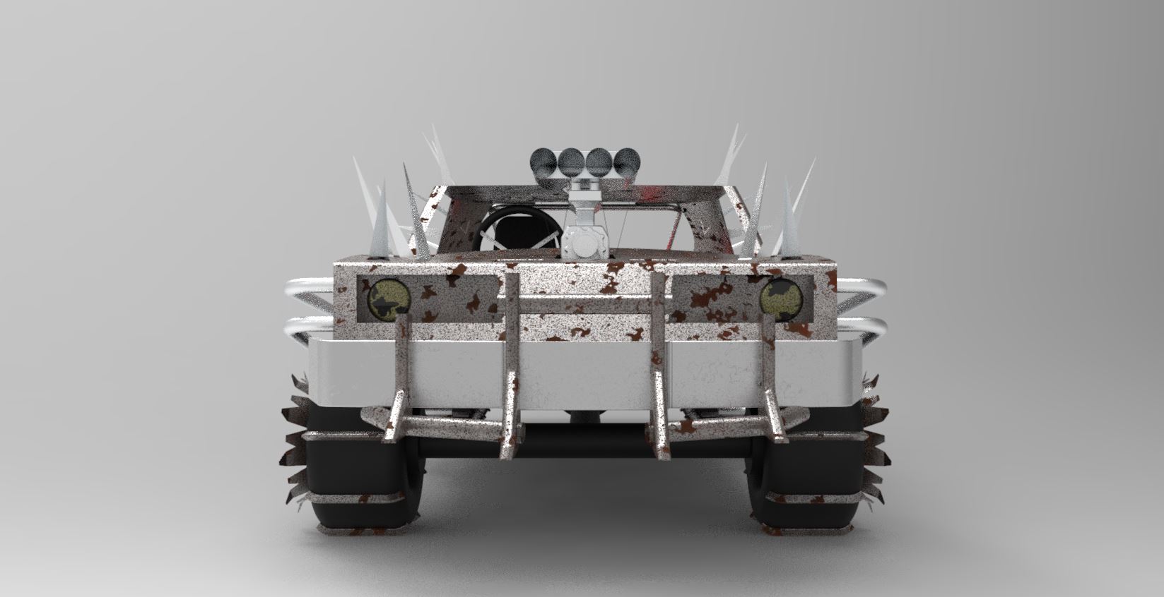 疯狂麦克斯越野车模型3D图纸 CATIA设计 附STP格式