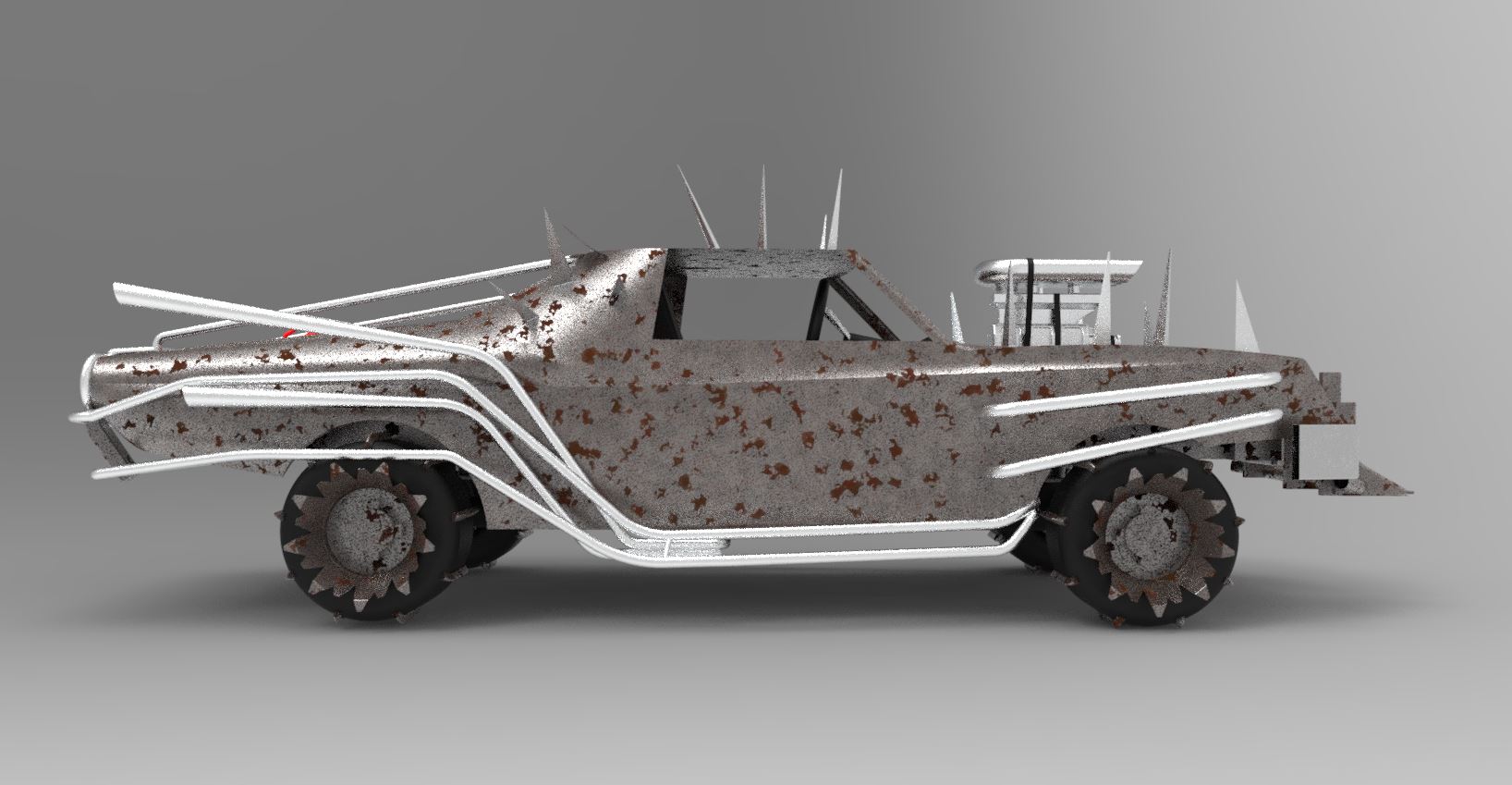 疯狂麦克斯越野车模型3D图纸 CATIA设计 附STP格式