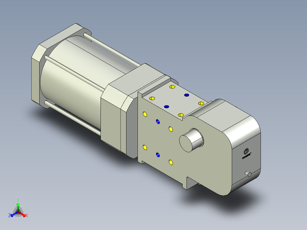 德克斯TUNKERS气缸数模KS_160_2_A00_T12_060GRAD主视图