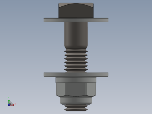 紧固件-0.5000 Square Head Bolt前视缩略图