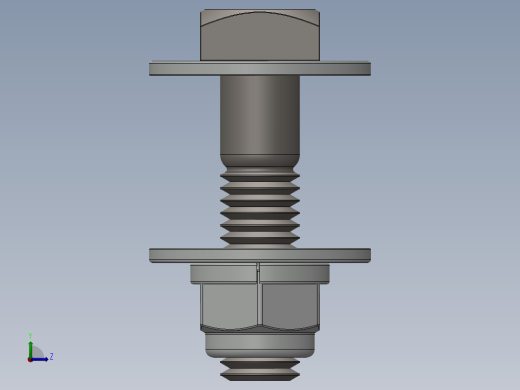 紧固件-0.5000 Square Head Bolt左视缩略图