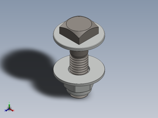 紧固件-0.5000 Square Head Bolt正等轴测缩略图