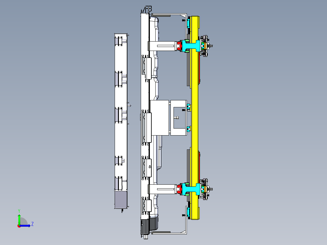 Pack包移动吊具（自锁放脱落型）左视图