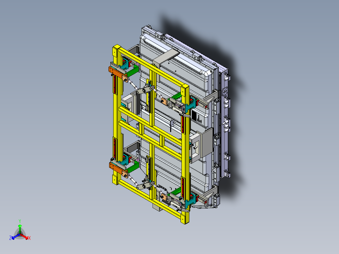 Pack包移动吊具（自锁放脱落型）正等轴测图