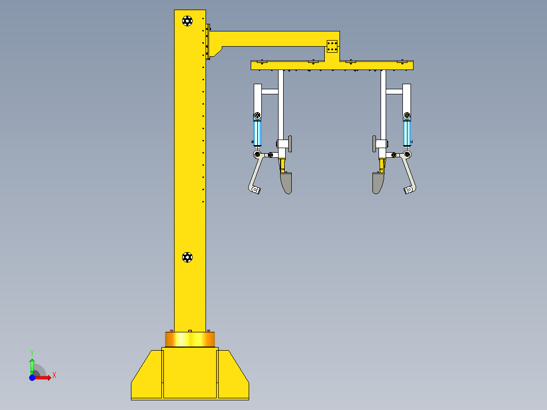 三维模型-平行手臂机械手前视图