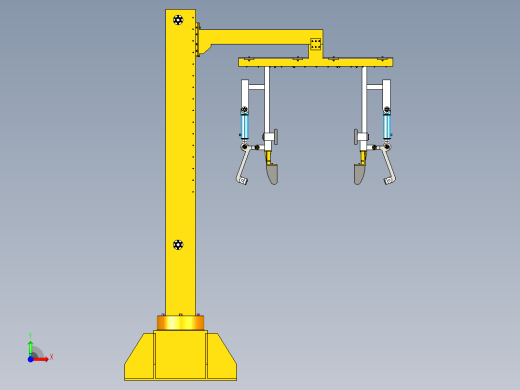 三维模型-平行手臂机械手前视缩略图