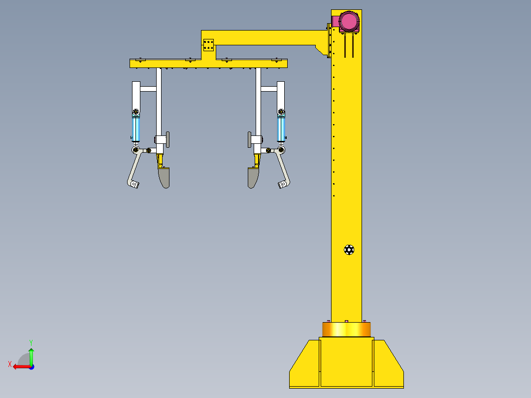 三维模型-平行手臂机械手后视图