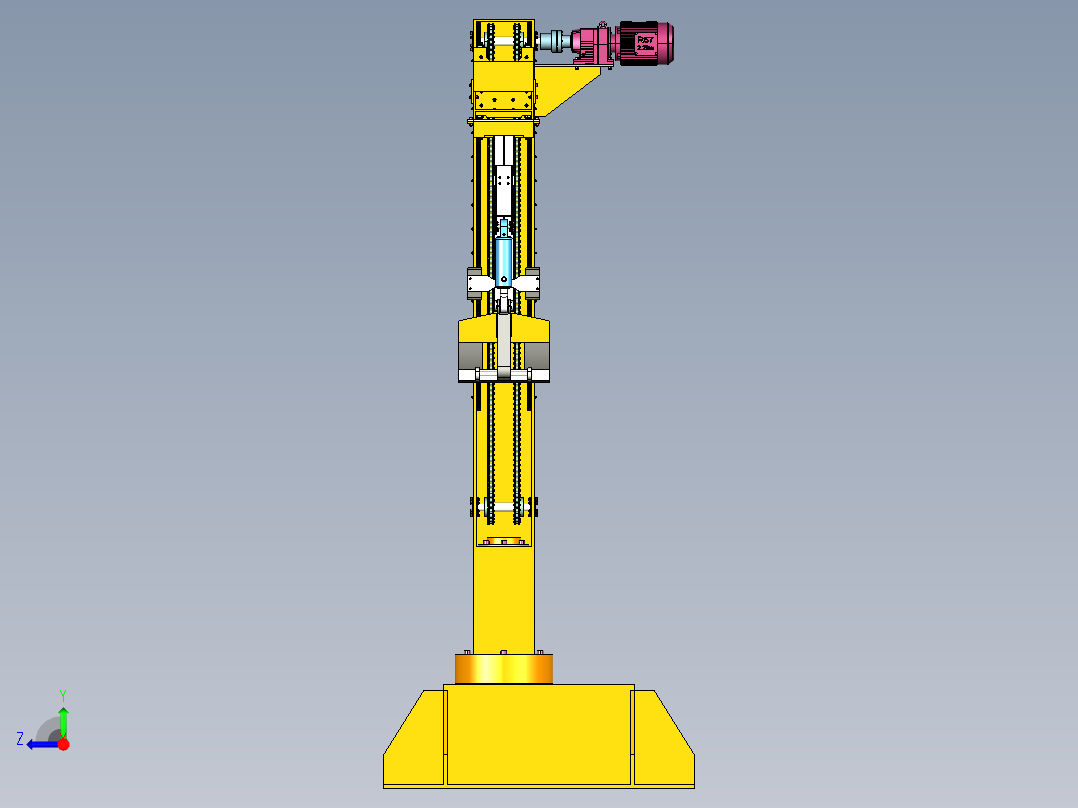三维模型-平行手臂机械手右视图