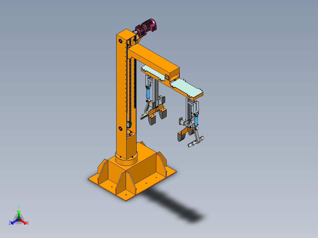 三维模型-平行手臂机械手正等轴测图