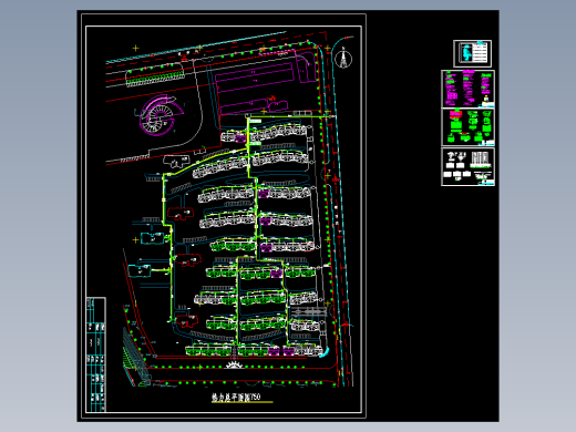 某地区大型小区无补偿直埋热力管道系统布置设计施工CAD图纸
