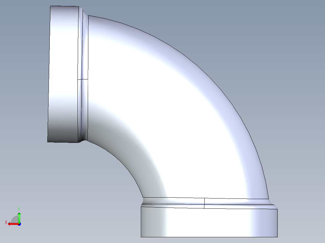 船舶管路系统S2_SeaDrainPLUS_1-4LongBend-SxS_37E162704_4in Sea Drain Plus - 91.2 Long Sweep - SxS后视图
