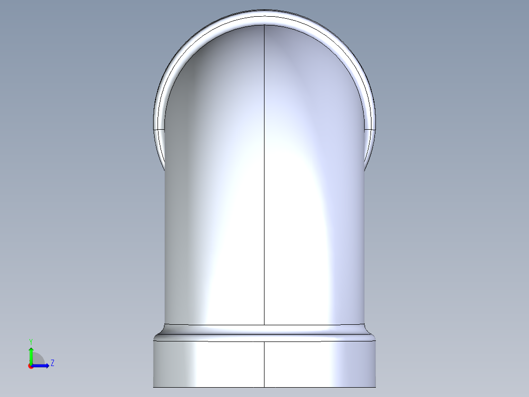 船舶管路系统S2_SeaDrainPLUS_1-4LongBend-SxS_37E162704_4in Sea Drain Plus - 91.2 Long Sweep - SxS左视图