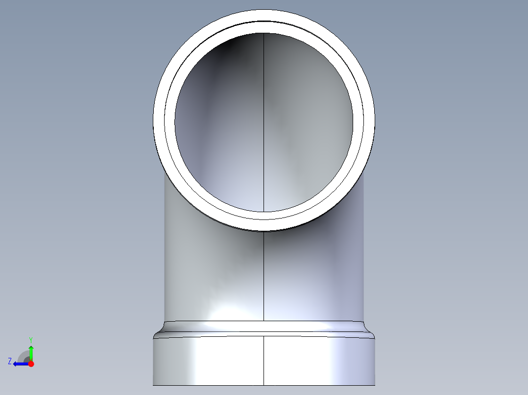 船舶管路系统S2_SeaDrainPLUS_1-4LongBend-SxS_37E162704_4in Sea Drain Plus - 91.2 Long Sweep - SxS右视图