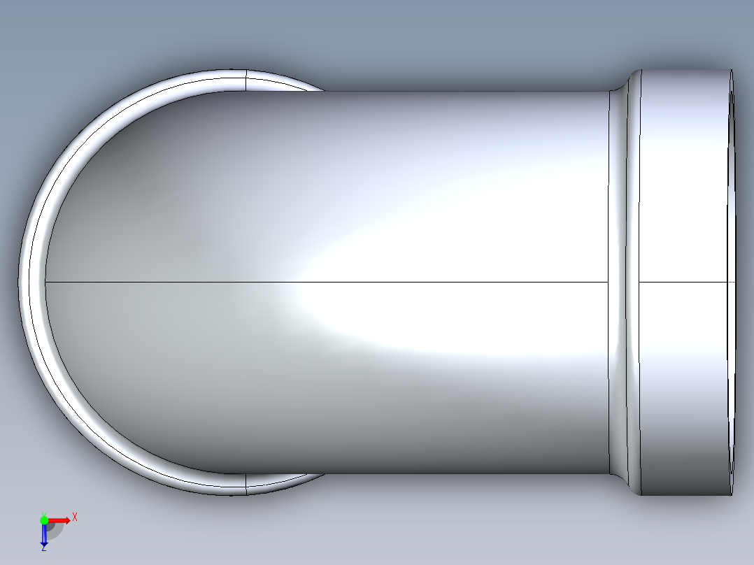 船舶管路系统S2_SeaDrainPLUS_1-4LongBend-SxS_37E162704_4in Sea Drain Plus - 91.2 Long Sweep - SxS俯视图